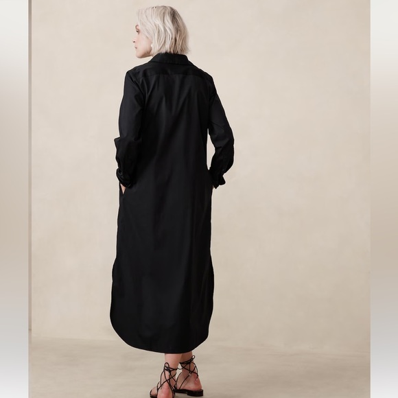NWT BANANA REPUBLIC POPLIN MAXI SHIRTDRESS - Picture 5 of 7